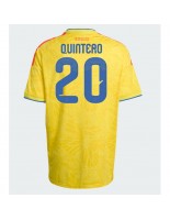 Kolumbie Juan Fernando Quintero #20 Domácí Dres MS 2026 Krátký Rukáv